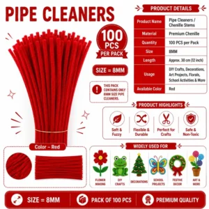 Premium Pipe Cleaners (Red)