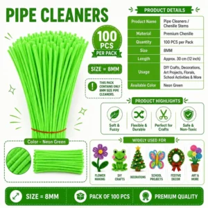 Premium Pipe Cleaners (Neon Green)